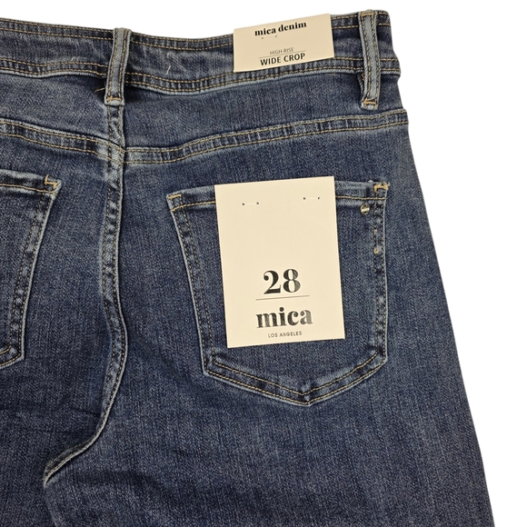 NWT Mica Jeans - High Rise Wide Leg Blue Denim Womens Jeans - Picture 13 of 16